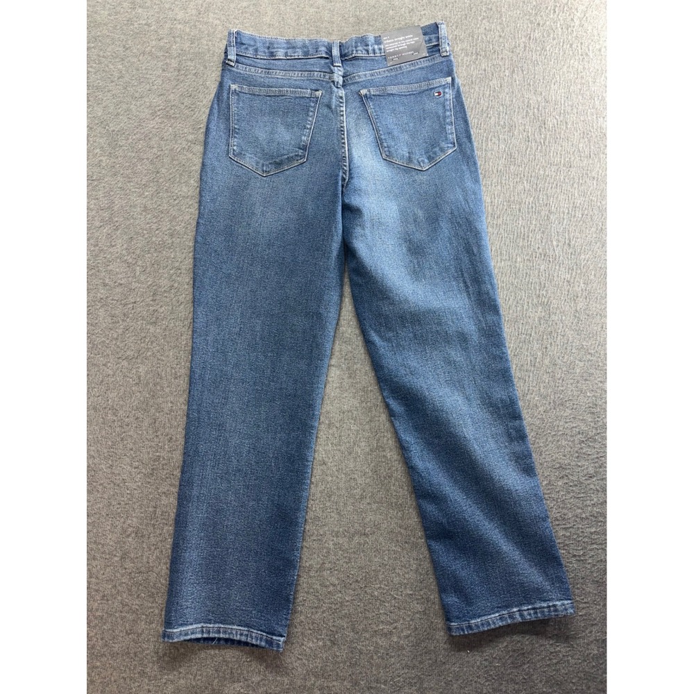 Tommy Hilfiger Tribeca Straight Ankle Jeans Blue Medium Wash Sz 4